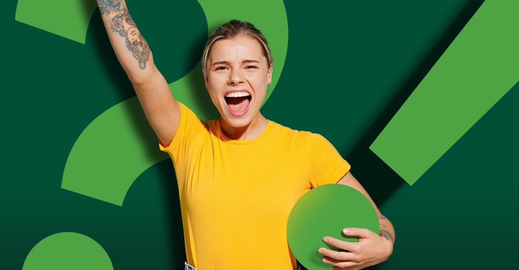 Person standing and yelling to make their voice heard about the environment this Earth Day.